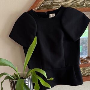 Comme des Garcons Black Puff Sleeve Blouse